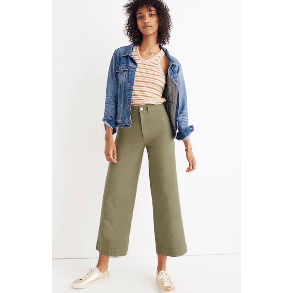 Madewell Emmett Wide-Leg Crop Pants in‎ Surplus Size 31 - Picture 2 of 10